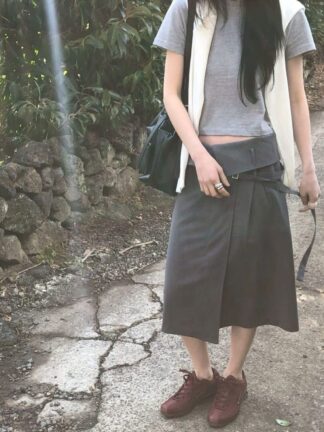 Belted Wrap Skirt
