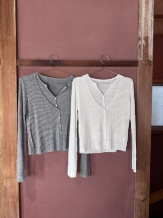 Layered Ribbed Cardigan