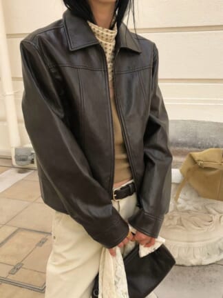Vintage Leather-Look Jacket